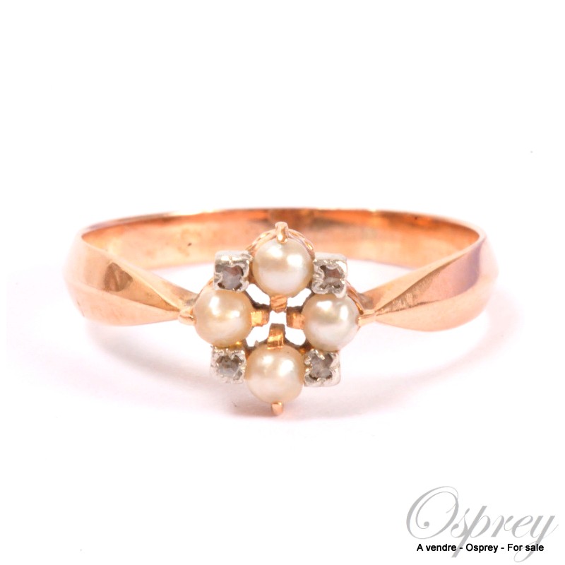 Gold and pearl ring hotsell