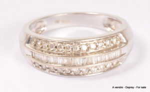 White gold diamond ring