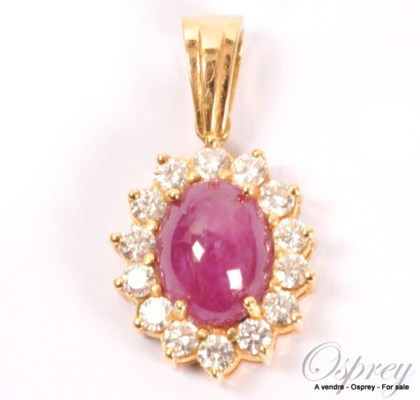 Diamond ruby pendant