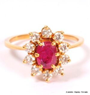 Ruby and diamond ring