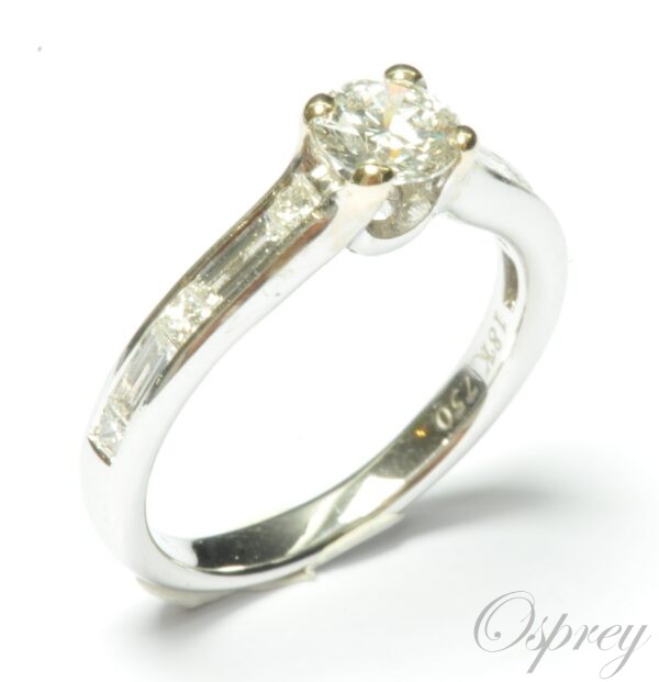 White gold diamond engagement ring