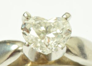 Heart Diamond Solitaire Ring - Image 4
