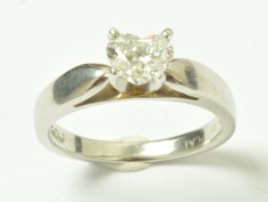 Heart Diamond Solitaire Ring - Image 3