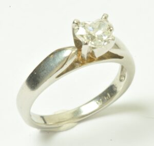Heart Diamond Solitaire Ring - Image 2