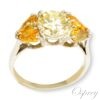 Fancy yellow diamond ring in 18 carat yellow gold