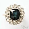 Sapphire and diamond Pompadour ring
