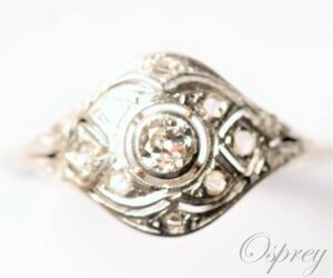 Bague Art Deco diamant Osprey Paris