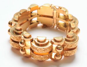 Bracelet tank en or, Osprey Paris, achat et vente de bijoux anciens, diamants, perles, au meilleur prix, antique jewellery