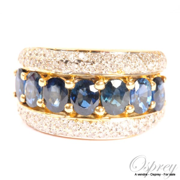 Sapphire and diamond ring