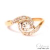 Tourbillon swirl diamond ring