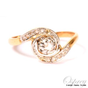 Tourbillon swirl diamond ring