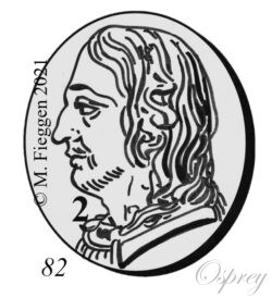 Raphael's head hallmark facing left