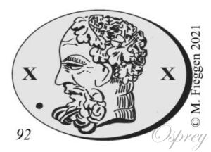 Poinçon de tête de Bacchus ou Hercule