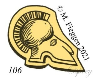 Poinçon de casque, petite garantie or, départements de la 5ème division : Sud, le 16 août 1819 au 9 mai 1838.