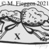 Weevil hallmark to left with assay office symbol between the legs, in a shaped border