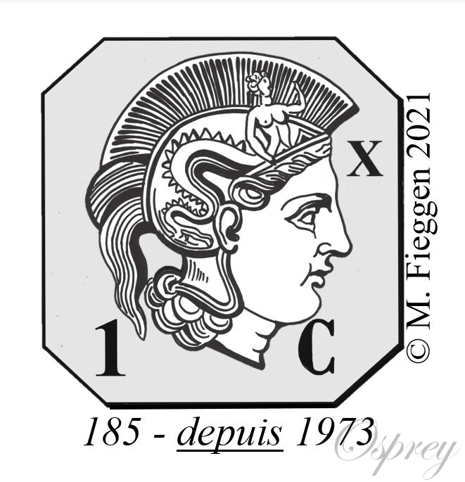Minerva's head hallmark without lock of hair on the temple in an irregular octagonal frame, provided with a date-letter under the chin.