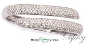 bracelet en or blanc et pavage de diamants
